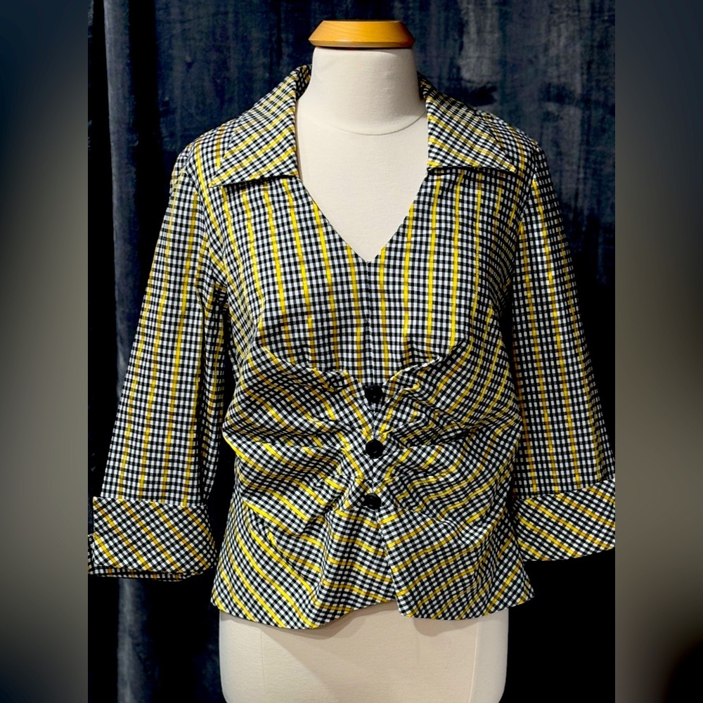 Joesph Ribkoff Checkered Top